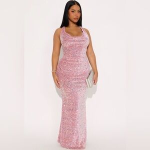 Sparkling pink dress